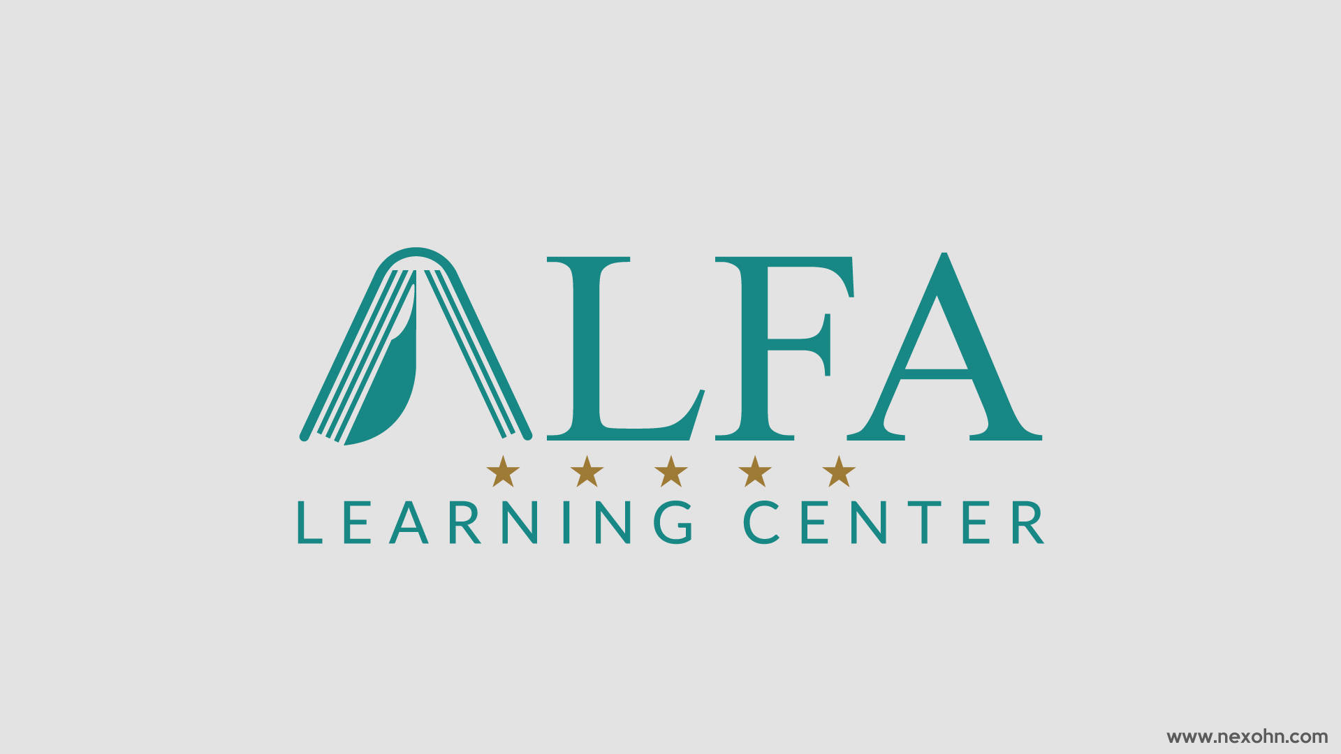 manual de marca logo logotipo alfa learning horizontal por nexo estudio creativo